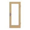 GARANT Drzwi wejściowe do mieszkania układ poprzeczny Authentic dąb z sękami GCK08 z przeszkleniem LA-2