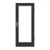 GARANT drzwi wejściowe do mieszkania U12000SD wulkaniczna czerń GHK08 z przeszkleniem LA-2