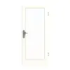 GARANT drzwi wejściowe do mieszkania U11026SD kryształowa biel GHK08 z przeszkleniem LA-3