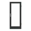 GARANT drzwi wejściowe do mieszkania U12000SD wulkaniczna czerń GHK08 z przeszkleniem LA-3