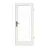 GARANT Drzwi wejściowe do mieszkania, Biel ze strukturą Premium GCK08 z przeszkleniem LA-3