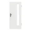 GARANT Drzwi wejściowe do mieszkania, matowe, biały lakier 9016 G-TEC z przeszkleniem LA-4 po stronie zawiasów