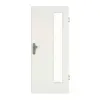 Drzwi wejściowe do mieszkania GARANT, biel ze strukturą Premium GCK08 z przeszkleniem LA-4 od strony zawiasów