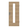 GARANT Drzwi wejściowe do mieszkania Układ poprzeczny Authentic Dąb szczelinowy CePaL z przeszkleniem LA-4 centralnie