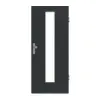 GARANT drzwi wejściowe U12000SD Vulkanschwarz GHK08 z przeszkleniem LA-4 na środku
