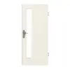 Garant drzwi wejściowe do mieszkania biały lakier 9010 CePaL z przeszkleniem LA-4 od strony zamka