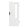 GARANT Drzwi wejściowe do mieszkania, matowe, biały lakier 9016 G-TEC z przeszkleniem LA-5 po stronie zawiasów