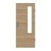 GARANT drzwi wejściowe do mieszkania wzdłuż Authentic dąb szczelinowy GCK08 z przeszkleniem LA-5 po stronie zawiasów