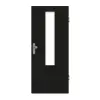 GARANT drzwi wejściowe do mieszkania 0901-60 Black Resopal z przeszkleniem LA-5 na środku