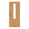 GARANT drzwi wejściowe do mieszkania dąb Premium CePaL z przeszkleniem LA-5 na środku