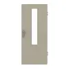 GARANT Drzwi wejściowe do mieszkania, matowe, szary jedwab 7044 G-TEC z przeszkleniem LA-5 na środku