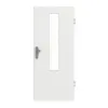 GARANT Drzwi wejściowe do mieszkania, matowe, biały lakier 9016 G-TEC z przeszkleniem LA-5 na środku