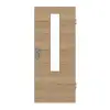 GARANT drzwi wejściowe do mieszkania wzdłuż Authentic dąb szczelinowy GCK08 z przeszkleniem LA-5 na środku