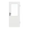 GARANT Drzwi wejściowe do mieszkania, matowe, biały lakier 9016 G-TEC z przeszkleniem LA-6