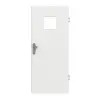 GARANT Drzwi wejściowe do mieszkania, matowe, biały lakier 9016 G-TEC z przeszkleniem LA-7