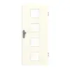 GARANT drzwi wejściowe do mieszkania W980ST15 biel platynowa GHK08 z przeszkleniem LA-10