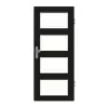 GARANT drzwi wejściowe do mieszkania 0901-60 Black Resopal z przeszkleniem LA-11