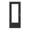 GARANT drzwi pokojowe matowe RAL 9005 G-TEC z przeszkleniem LA-DIN