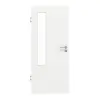 GARANT drzwi pokojowe D354-60 Designer White Resopal z wycięciem na szybę LA-5 po stronie zawiasów