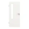 GARANT drzwi pokojowe biały lakier 9016 GHK08 z przeszkleniem LA-5 po stronie zawiasów