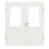 Drzwi podwójne Basic Białe lakierowane podobne do RAL 9003 4.16 z przeszkleniem z ościeżnicą
