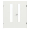 Drzwi podwójne Basic Białe lakierowane podobne do RAL 9003 4.18 z przeszkleniem z ościeżnicą