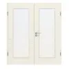 CLASSEN drzwi dwuskrzydłowe białe RAL 9010 CPL 4.10 z przeszkleniem z ościeżnicą