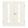 CLASSEN drzwi 2-skrzydłowe białe RAL 9010 CPL 4.6 z przeszkleniem i ościeżnicą