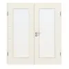 CLASSEN drzwi dwuskrzydłowe białe RAL 9010 CPL 4.7 z przeszkleniem i ościeżnicą