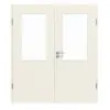 CLASSEN drzwi dwuskrzydłowe białe RAL 9010 CPL 4.2 z przeszkleniem z ościeżnicą