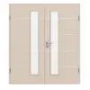 CLASSEN drzwi dwuskrzydłowe Kaschmir CPL 4.12 z wycięciem na szybę z ościeżnicą