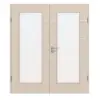 CLASSEN drzwi dwuskrzydłowe kaszmir CPL 4.7 z przeszkleniem z ościeżnicą