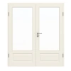 DRZWI PODWÓJNE GARANT Como Białe lakierowane z przeszkleniem CKL1 z ościeżnicą