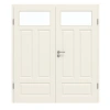 DRZWI PODWÓJNE GARANT Como Białe lakierowane z przeszkleniem CKL1/1 z ościeżnicą