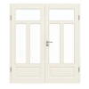 DRZWI PODWÓJNE GARANT Como Białe lakierowane z przeszkleniem CKL1/3 z ościeżnicą