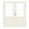 DRZWI PODWÓJNE GARANT Como Białe lakierowane z przeszkleniem CL2 z ościeżnicą