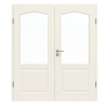 DRZWI PODWÓJNE GARANT Como Białe lakierowane z przeszkleniem CKL2 z ościeżnicą