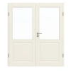 DRZWI PODWÓJNE GARANT Como Białe lakierowane z przeszkleniem CKL3 z ościeżnicą