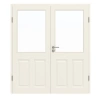 DRZWI PODWÓJNE GARANT Como Białe lakierowane z przeszkleniem CKL4 z ościeżnicą