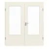 GARANT drzwi dwuskrzydłowe Parma biały lakier z przeszkleniem PFL1 z ościeżnicą