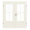 GARANT drzwi dwuskrzydłowe Parma biały lakier z przeszkleniem PFL1 szprosem SP0 z ościeżnicą