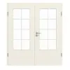 GARANT Drzwi dwuskrzydłowe Parma, biały lakier, z przeszkleniem PFL1, szpros SP1 z ościeżnicą