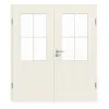 GARANT Drzwi dwuskrzydłowe Parma, biały lakier, z przeszkleniem PFL4, szpros SP0 z ościeżnicą
