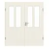 GARANT drzwi dwuskrzydłowe Parma biały lakier z przeszkleniem PFL4/2 z ościeżnicą