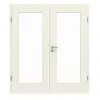 GARANT drzwi dwuskrzydłowe Parma biały lakier z przeszkleniem PFL5 z ościeżnicą