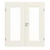 GARANT drzwi dwuskrzydłowe Milano biały lakier z przeszkleniem ML1 z ościeżnicą