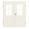 GARANT drzwi dwuskrzydłowe Milano biały lakier z przeszkleniem ML2 szprosem SP0 z ościeżnicą