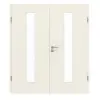 GARANT drzwi dwuskrzydłowe Riva RI1 biały lakier z przeszkleniem LA-4 na środku z ościeżnicą