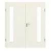 GARANT drzwi dwuskrzydłowe Riva RI1 biały lakier z przeszkleniem LA-4 po stronie zawiasów z ościeżnicą
