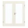 GARANT drzwi dwuskrzydłowe Riva RI2 biały lakier z przeszkleniem LA-2 z ościeżnicą